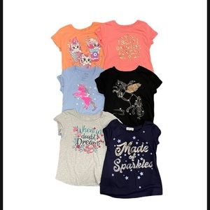 Lot of 6 girls shirt sleeve shirts size 7